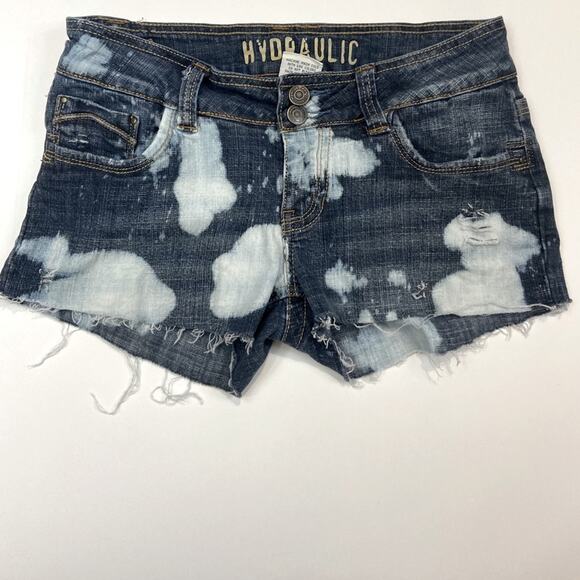 Hydraulic Custom Bleached Distressed Shorts Sz 3 - Picture 1 of 6
